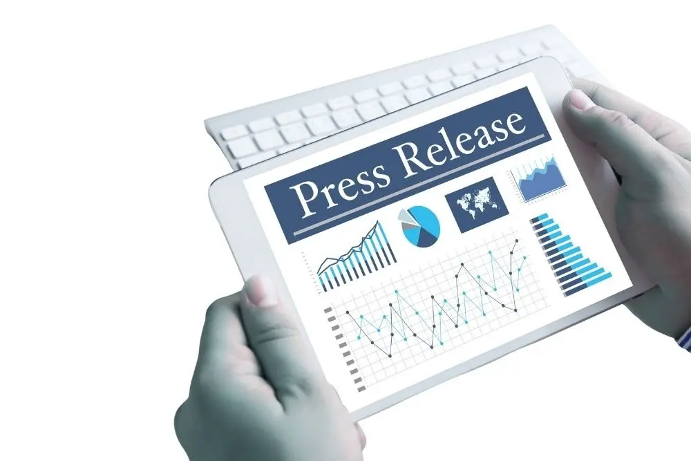 Press release com gráficos de métricas para medir resultados da assessoria de imprensa.